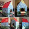 MOSAIC INSPIRATION Cheryls Birdhouse using ceramic inserts trees windows butterflies bird www.mosaicinspiration