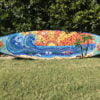 Debras mosaic surfboard - birds dolphins VW beetle hot air balloon - MOSAIC INSPIRATION www.mosaicinspiration.com