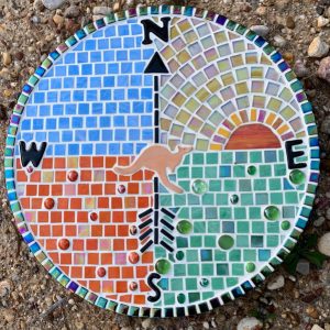 Vicki's True North Paver - Ceramic Letters - Mosaic Inspiration
