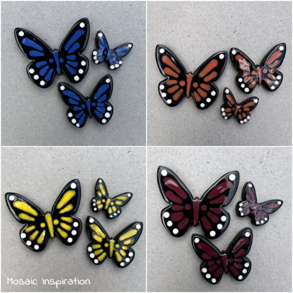 MOSAIC INSPIRATION - Ceramic Butterflies Mosaic Tile Mosaic Inserts www.mosaicinspiration.com