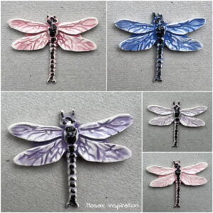 MOSAIC INSPIRATION Ceramic Dragonfly Ceramic Insert Mosaic Inserts www.mosaicinspiration.com