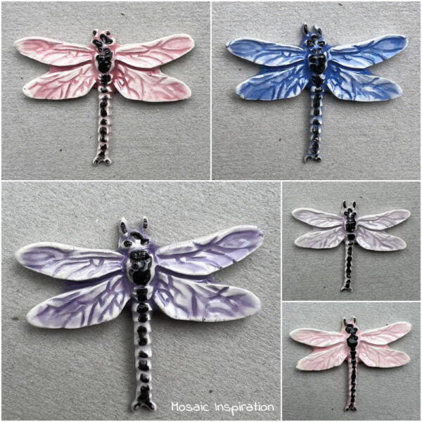 MOSAIC INSPIRATION Ceramic Dragonfly Ceramic Insert Mosaic Inserts www.mosaicinspiration.com