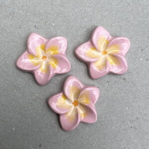 MOSAIC INSPIRATION 28mm Ceramic Frangipani Flowers Mosaic Tiles Mosaic Inserts Ceramic Inserts www.mosaicinspiration.com