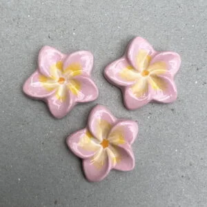 MOSAIC INSPIRATION 28mm Ceramic Frangipani Flowers Mosaic Tiles Mosaic Inserts Ceramic Inserts www.mosaicinspiration.com